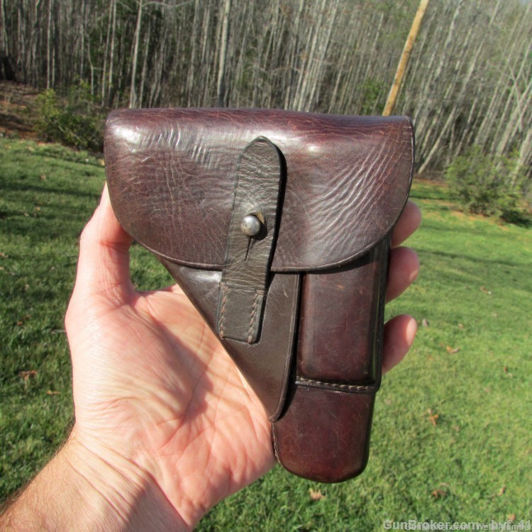 GERMAN WWII MAUSER HSC 7.65mm BROWN HOLSTER DATED 1940 BERLIN (VERY NICE)-img-0