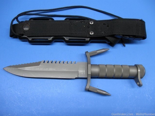 US BUCKMASTER MODEL 184 SURVIVAL KNIFE WITH ORIGINAL SCABBARD (EXCELLENT)-img-1