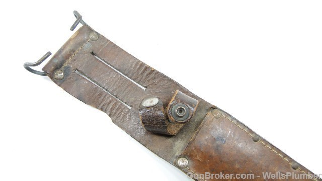 US WWII EVERITT KNUCKLE KNIFE w/ WESTERN SCABBARD-img-23