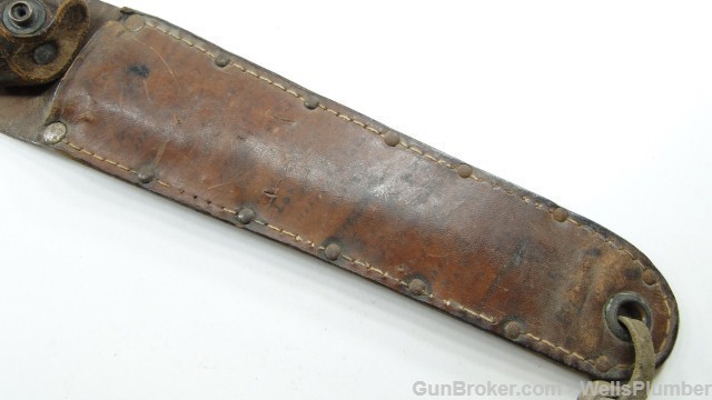 US WWII EVERITT KNUCKLE KNIFE w/ WESTERN SCABBARD-img-24