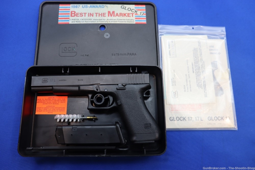 Glock Model G17L GEN1 Pistol G17 LONG SLIDE GEN 1 MAY 1988 9MM 6" Ported-img-46