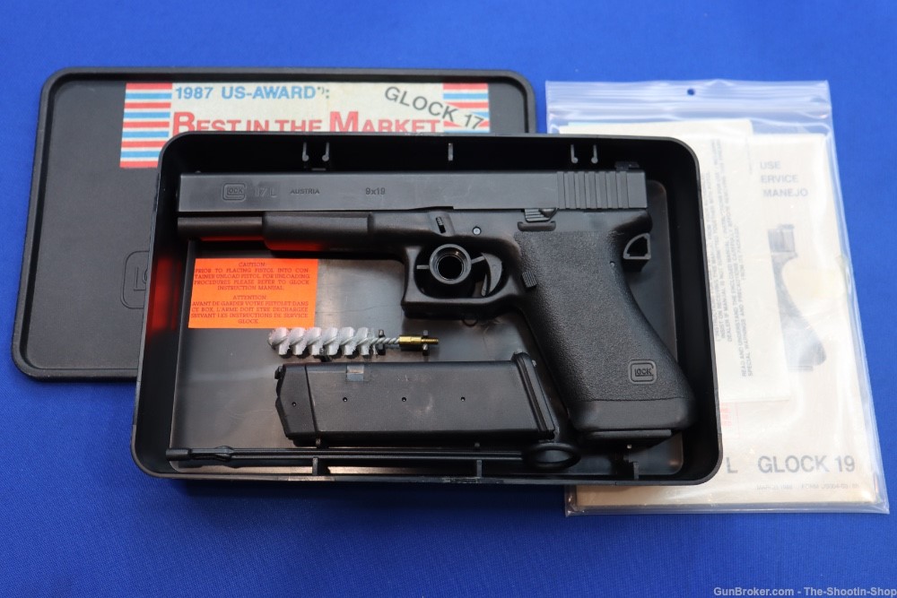 Glock Model G17L GEN1 Pistol G17 LONG SLIDE GEN 1 MAY 1988 9MM 6" Ported-img-0
