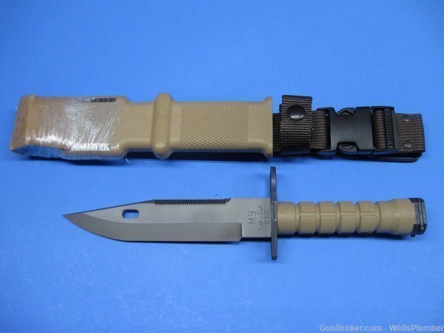 US M9 101st AIRBORNE PRESENTATION LAN-CAY BAYONET WITH SCABBARD (MINT)-img-0