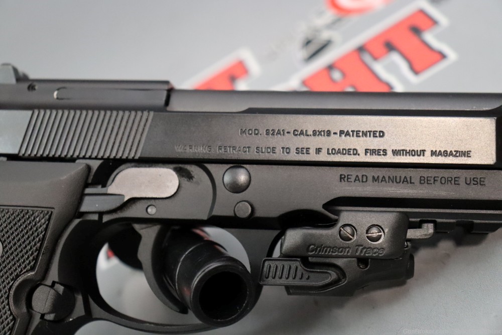 Beretta M92A1 4.9" 9mm w/Case & Laser -img-10