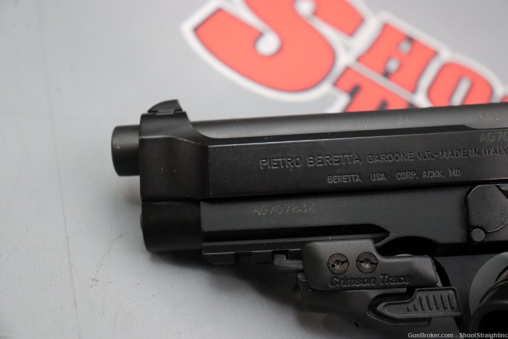 Beretta M92A1 4.9" 9mm w/Case & Laser -img-7
