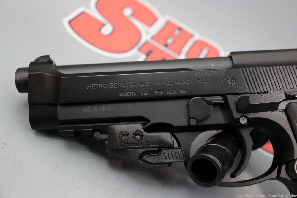 Beretta M92A1 4.9" 9mm w/Case & Laser -img-6
