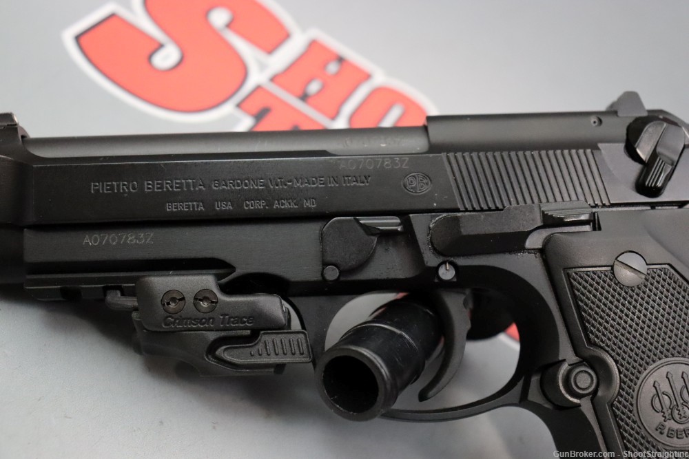Beretta M92A1 4.9" 9mm w/Case & Laser -img-5