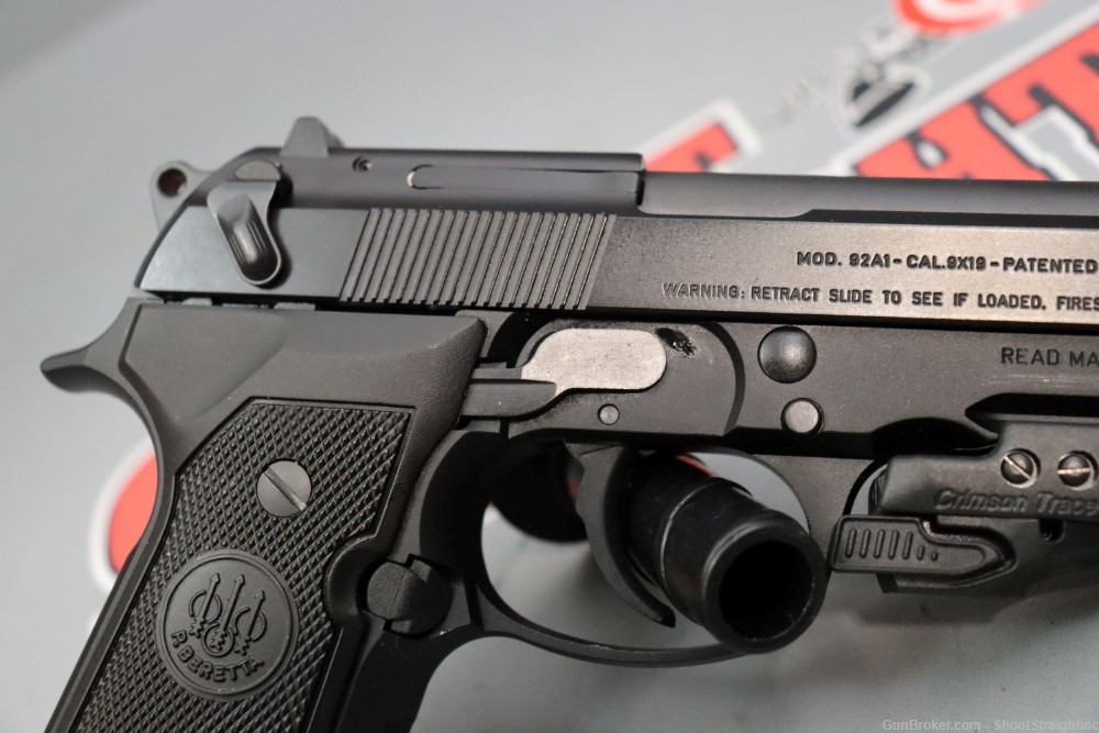 Beretta M92A1 4.9" 9mm w/Case & Laser -img-11