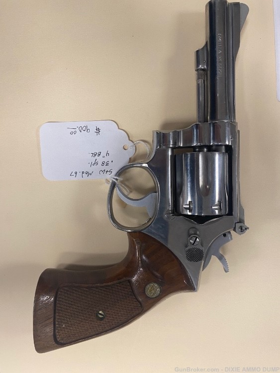 S&W Model 67 No dash. 4” stainless .357 revolver -img-0