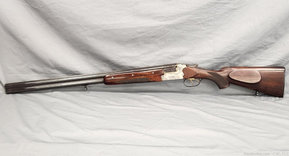 Fortuna over under 12 gauge shotgun with exquisite hand engraving 28"-img-18