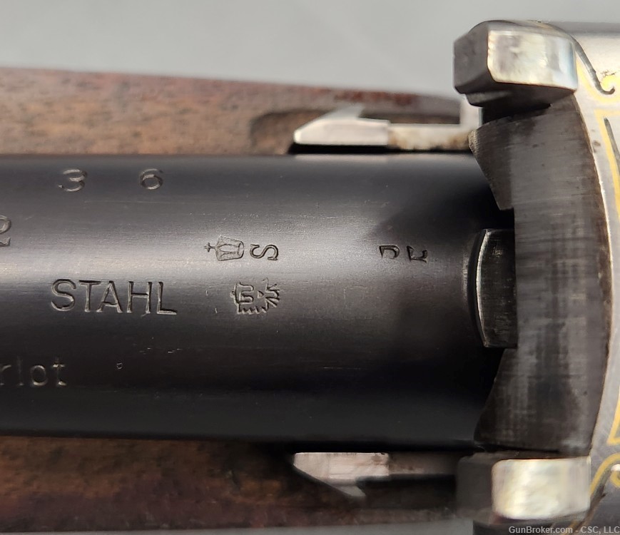 Fortuna over under 12 gauge shotgun with exquisite hand engraving 28"-img-46