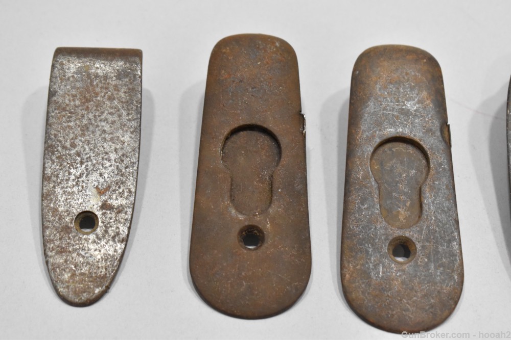 Mixed Lot 18 Foreign Military? Steel Rifle Buttplates Mosin Siamese Others-img-1