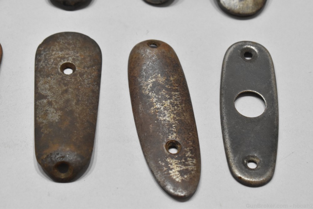 Mixed Lot 18 Foreign Military? Steel Rifle Buttplates Mosin Siamese Others-img-6