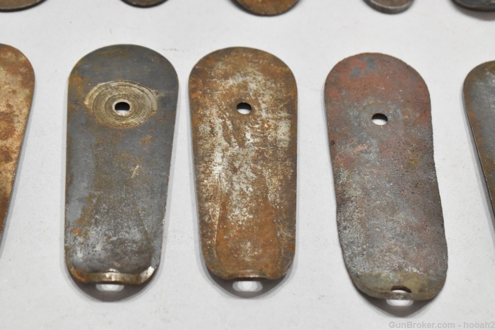 Mixed Lot 18 Foreign Military? Steel Rifle Buttplates Mosin Siamese Others-img-12