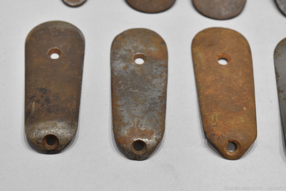 Mixed Lot 18 Foreign Military? Steel Rifle Buttplates Mosin Siamese Others-img-4