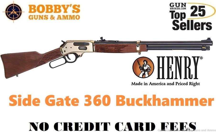 Henry Side Gate 360 Buckhammer 5+1 20" Polished Brass-img-0