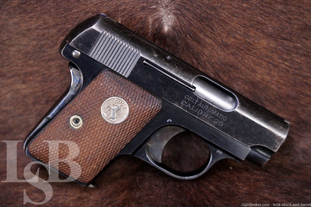 Colt Model 1908 Hammerless Vest Pocket .25 ACP Semi-Auto Pistol, 1930 C&R-img-0