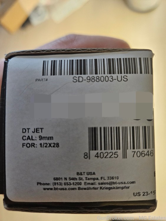 B&T Jet DT 9mm Compact Suppressor SD-988003-US Direct Thread 1/2x28-img-5