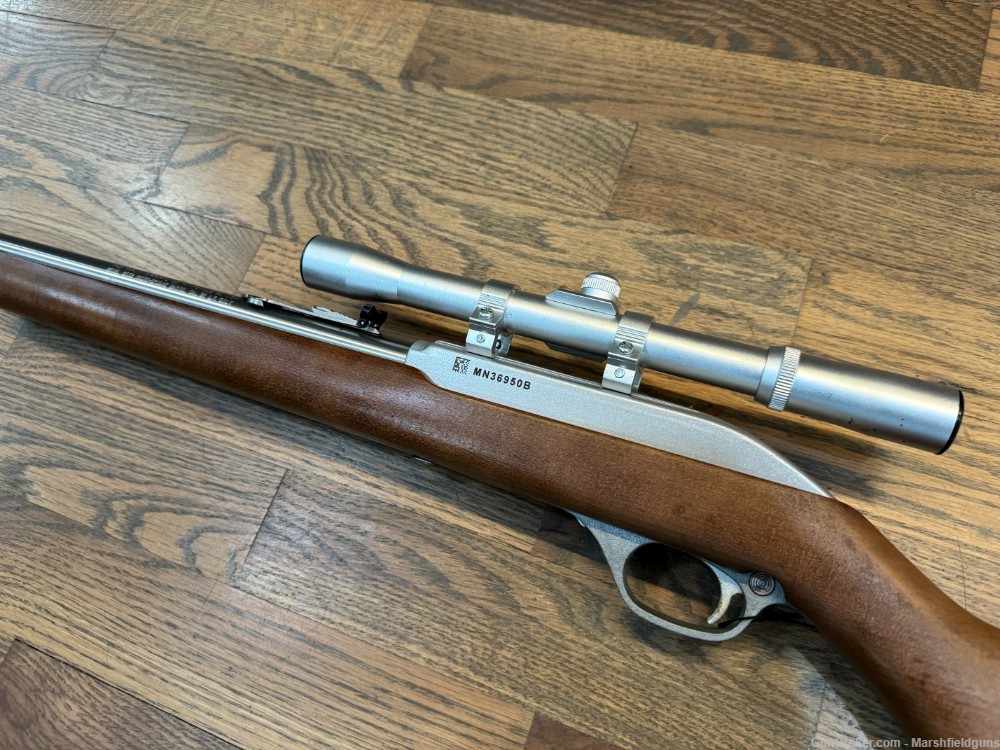 Marlin Model 60SB Stainless 19" .22LR NICE! Stainles 4X Scope-img-2