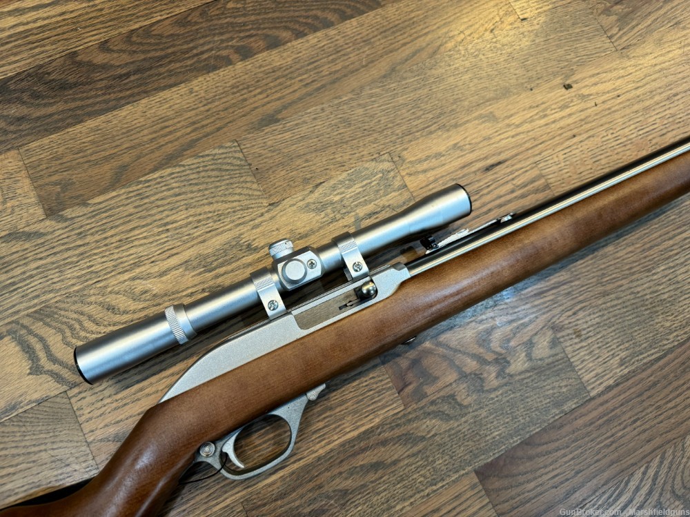 Marlin Model 60SB Stainless 19" .22LR NICE! Stainles 4X Scope-img-7