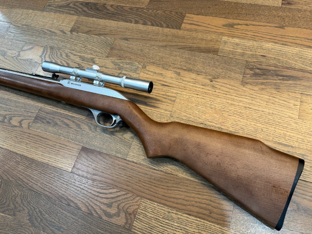 Marlin Model 60SB Stainless 19" .22LR NICE! Stainles 4X Scope-img-1