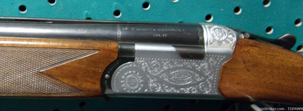 P. Beretta Made in Italy S56E Over/Under 12 Gauge Shotgun 28" Engraved   -img-5
