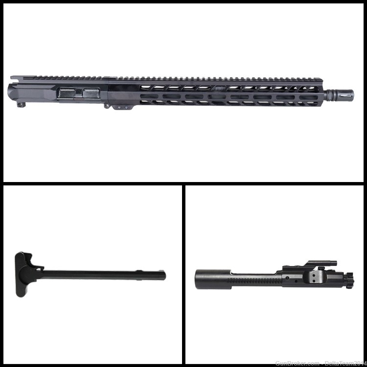 AR15 16" 556 223 Rifle Complete Upper - Billet Upper Receiver - Assembled-img-0