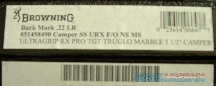 Browning Buck Mark Camper Stainless URX pistol  22 LR  New!  LAYAWAY OPTION-img-5