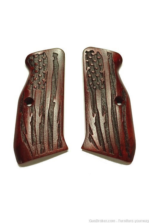 -Rosewood American Flag CZ-75 Grips-img-0