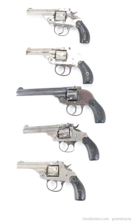 1 Lot of 5 Various Top Break Revolvers - Gunsmith Special Penny Start!-img-0
