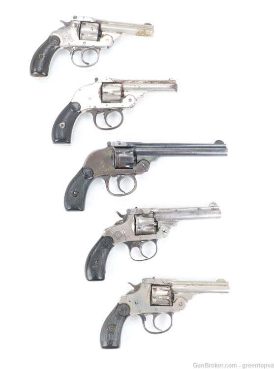 1 Lot of 5 Various Top Break Revolvers - Gunsmith Special Penny Start!-img-1