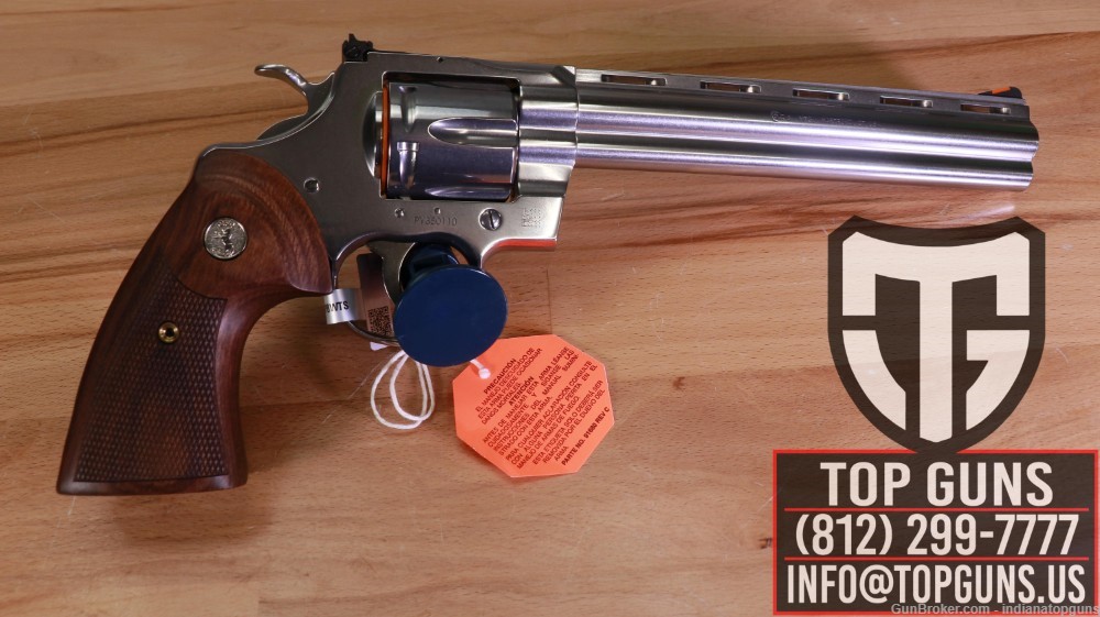 Colt Python .357 Magnum Revolver 8" Barrel 6-Rounds Walnut Target Grips-img-0