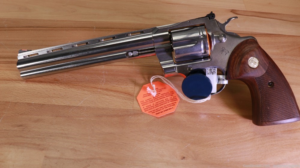 Colt Python .357 Magnum Revolver 8" Barrel 6-Rounds Walnut Target Grips-img-1