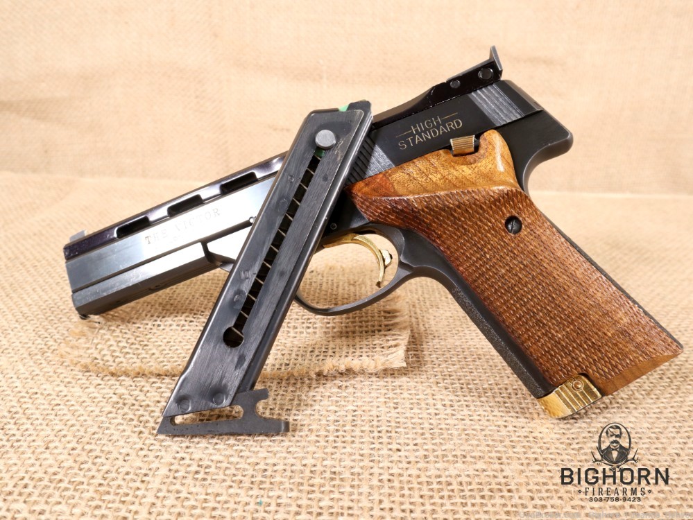 High Standard, The Victor, .22LR, Semi-Auto Target Pistol w/Factory Weight-img-25