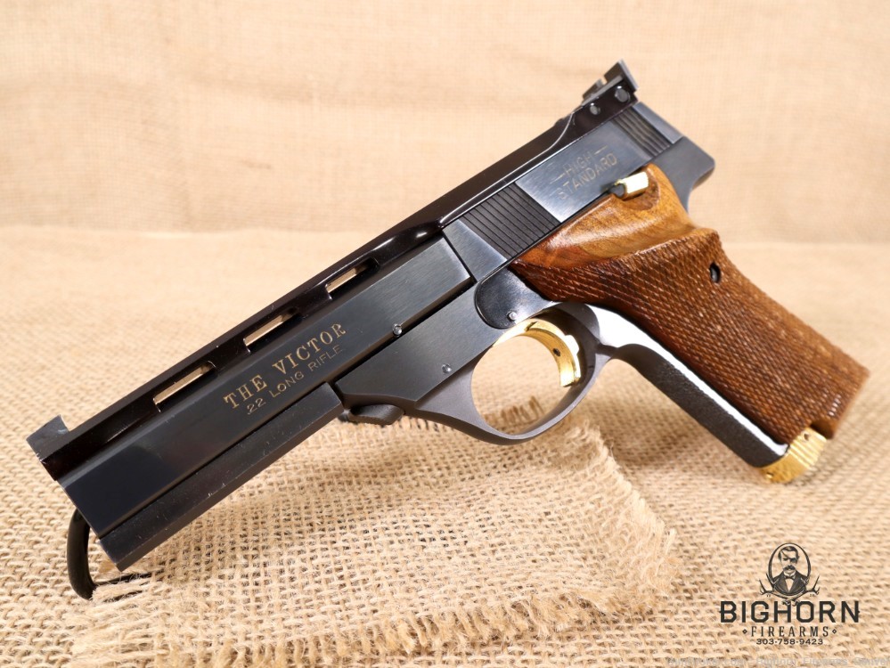 High Standard, The Victor, .22LR, Semi-Auto Target Pistol w/Factory Weight-img-0