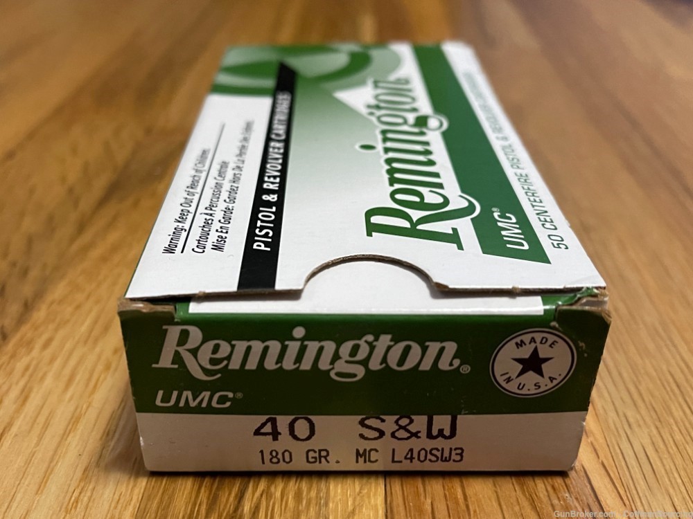 50 Rnds Remington UMC 40 S&W 180 Grain -img-1