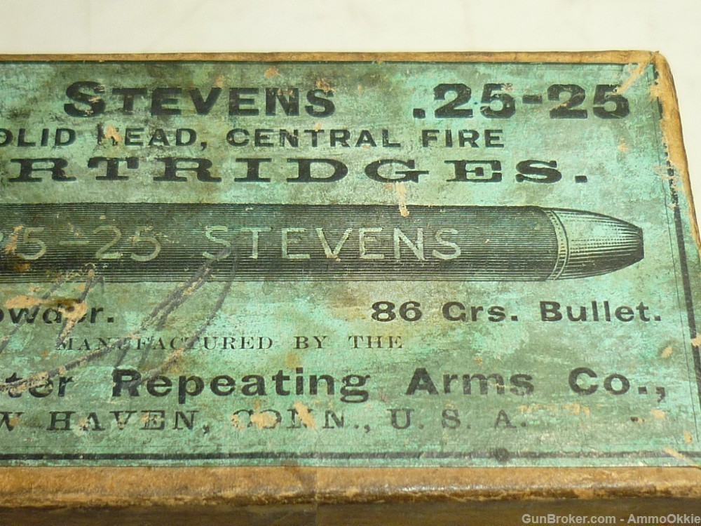 50rd - .25-25 Stevens - SEALED - RARE Fifty Round Box-img-4