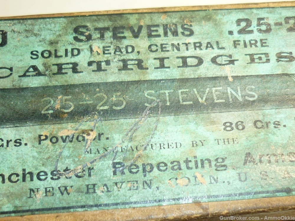 50rd - .25-25 Stevens - SEALED - RARE Fifty Round Box-img-6