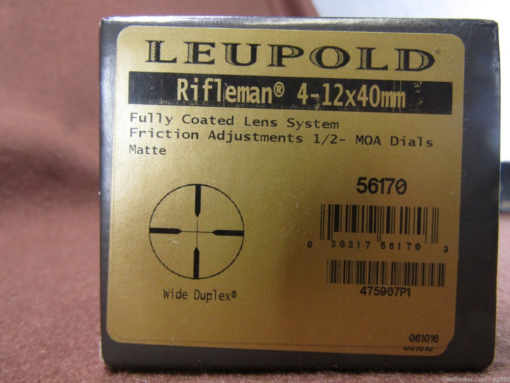 Leupold Rifleman 4-12x40 mm Rifle Scope Made in 2006 56170-img-1
