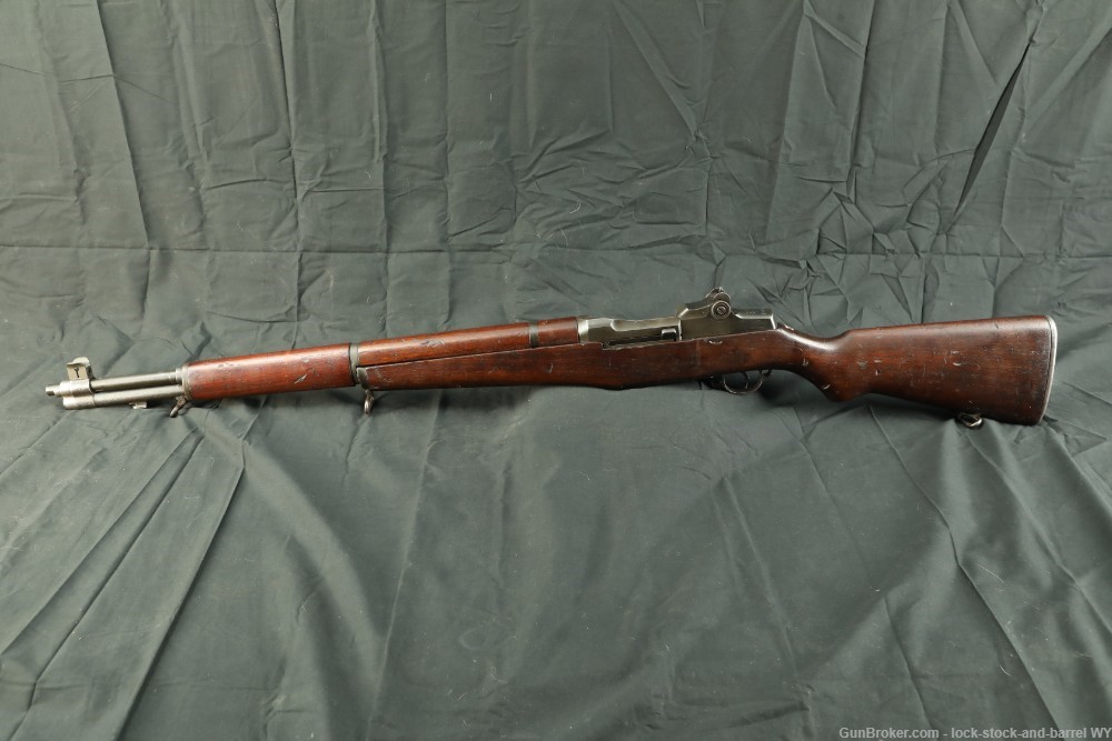 WWII Springfield M1 Garand CMP Service Grade .30-06 Rifle 1943 Rare Stock-img-8