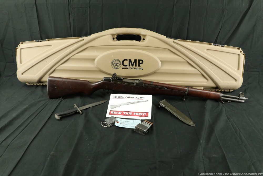 WWII Springfield M1 Garand CMP Service Grade .30-06 Rifle 1943 Rare Stock-img-2