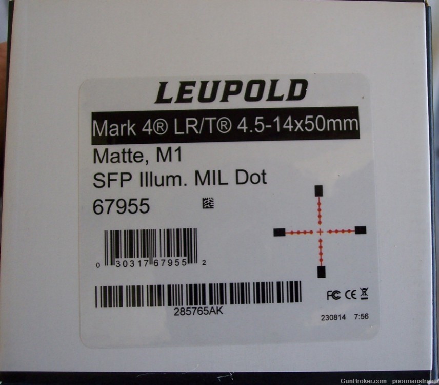 Leupold Mark 4 4.5-14x50mm Rifle Scope *LR/T* Lighted MIB 67955-img-1