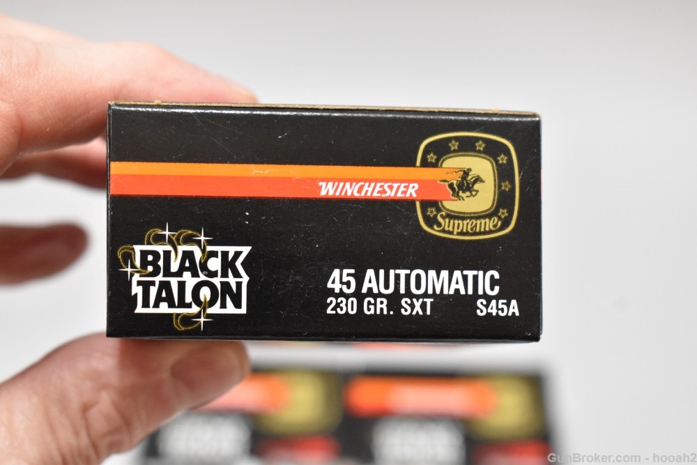 5 Boxes 100 Rds Winchester Black Talon 45 ACP 230 G SXT Ammunition -img-2