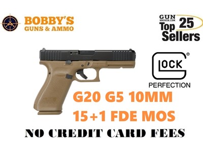 GLOCK G20 G5 10mm 15+1 4.61" FDE MOS