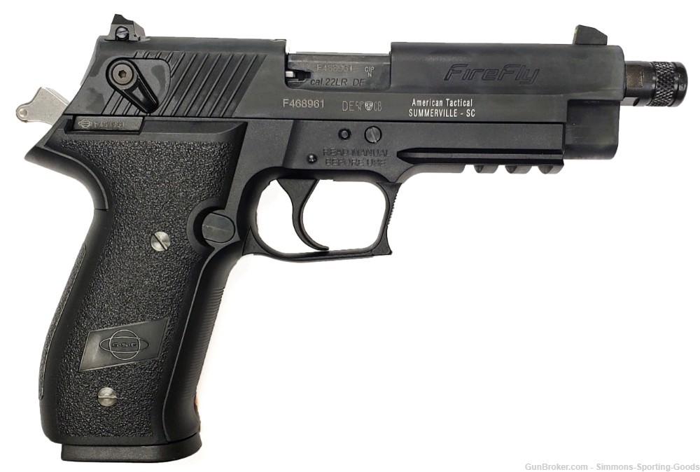 ATI GSG Firefly (GERG2210TFF) 4.9" 22LR 10Rd Semi Auto Pistol - Black-img-1