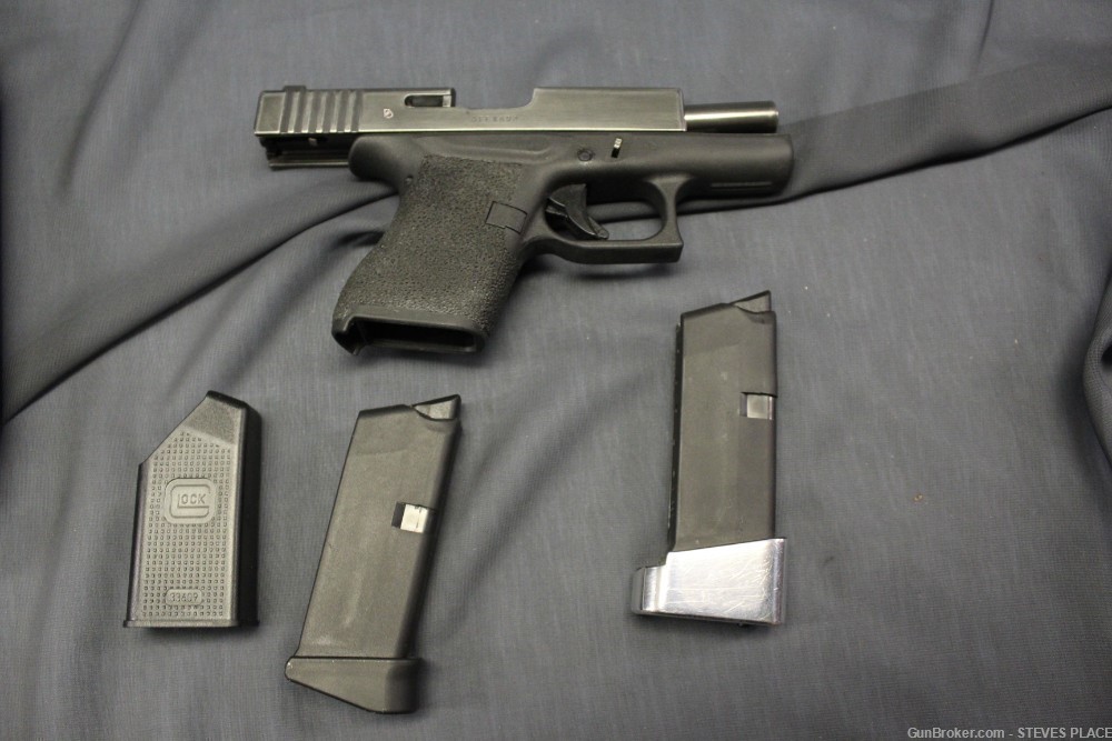 Custom Glock G43/43 9mm with Polished Slide / Stippled Grip-img-7