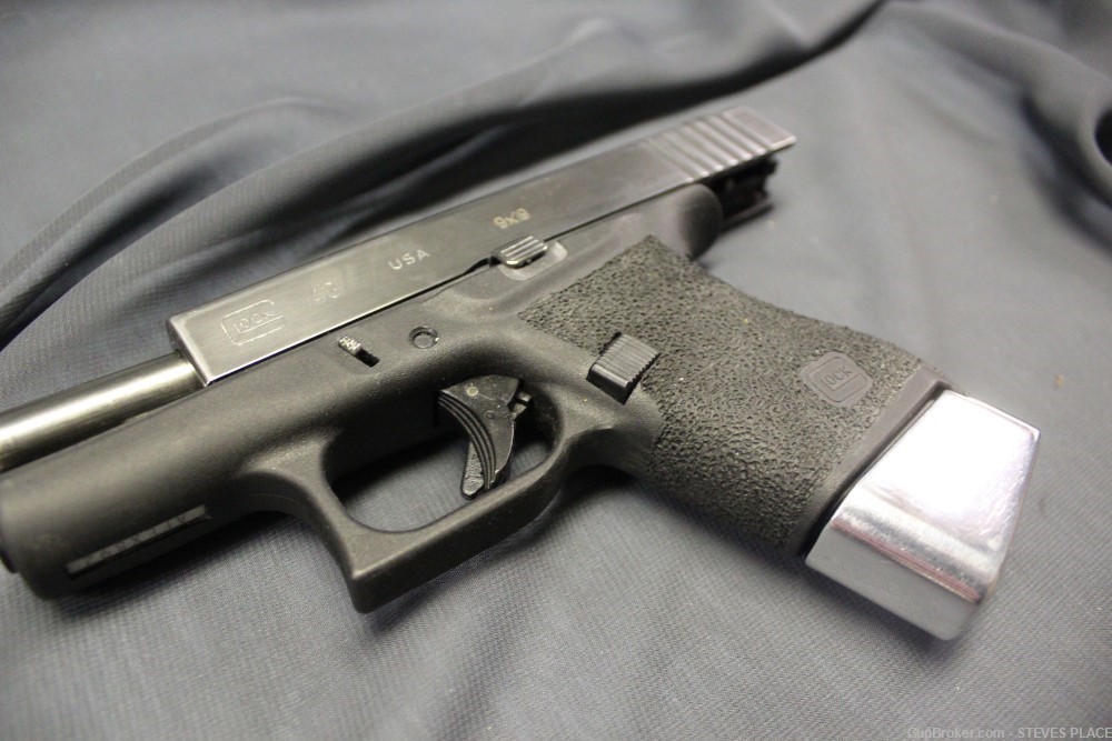 Custom Glock G43/43 9mm with Polished Slide / Stippled Grip-img-3