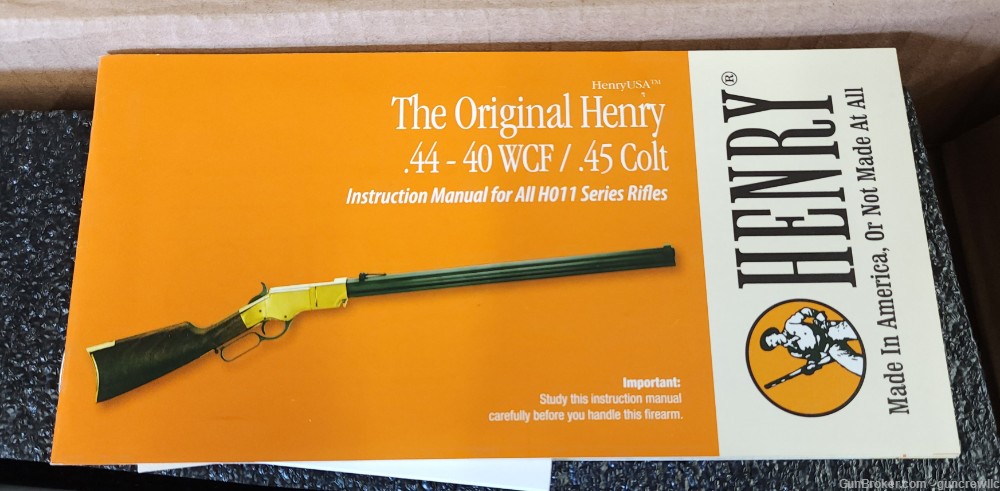 Henry H011C New Original 45Colt 45 Colt Brass Octagon Blued 24.5" Layaway-img-2
