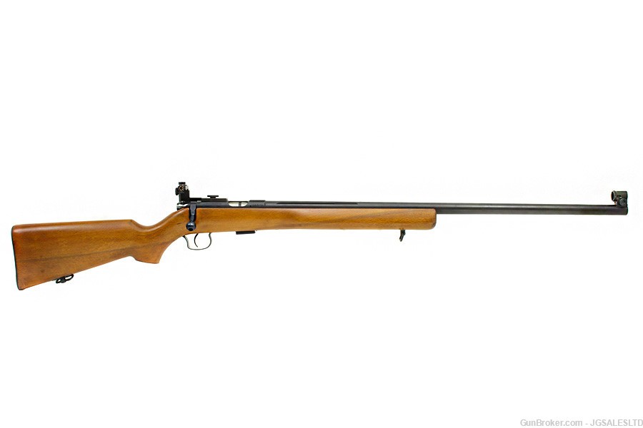 BRNO Model # 4 Rifle 22LR, Beautiful Stock, w Peep Sight, Box, Test Target -img-0