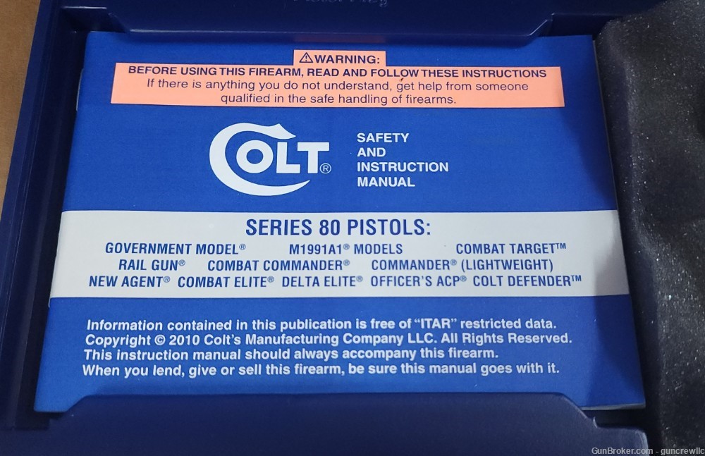 Colt O7800XE Defender LW Lightweight 1911 45ACP Blued 45 ACP 3" Layaway-img-2